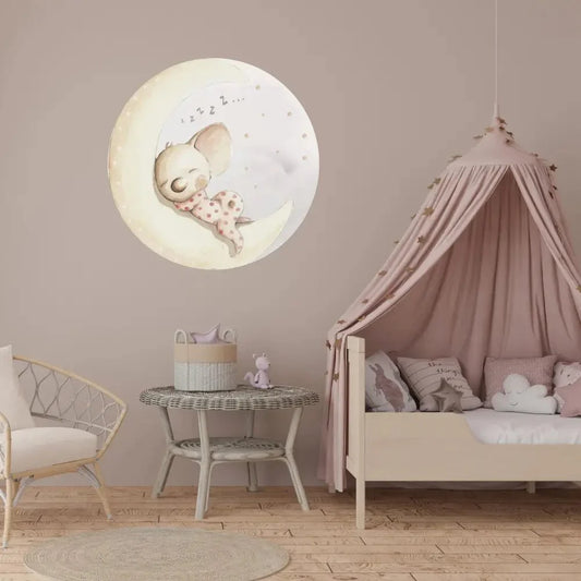 Vinilo Circle Ø95cm "SUEÑOS EN LA LUNA"