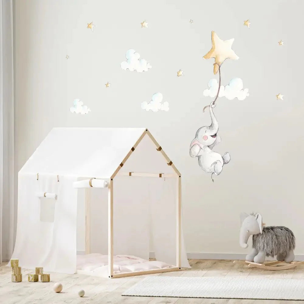 Vinilo de Tela Infantil ELEFANTITO FELIZ