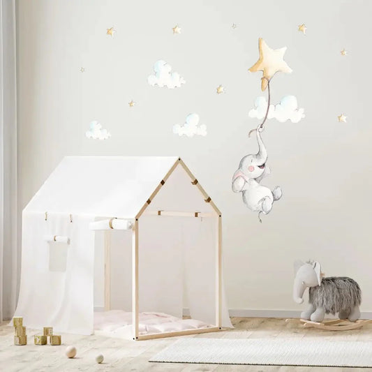 Vinilo de Tela Infantil ELEFANTITO FELIZ