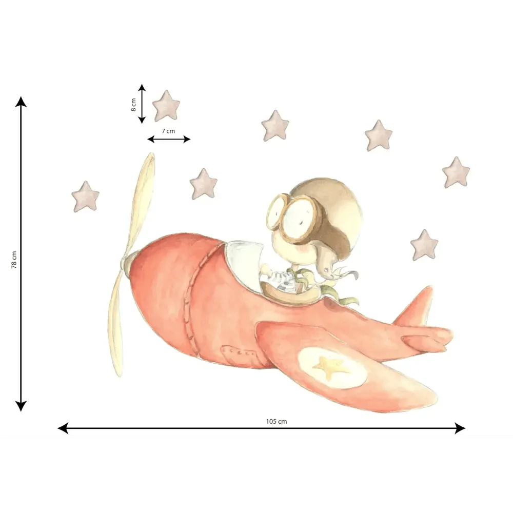 Vinilo de Tela Infantil FAST PLANE