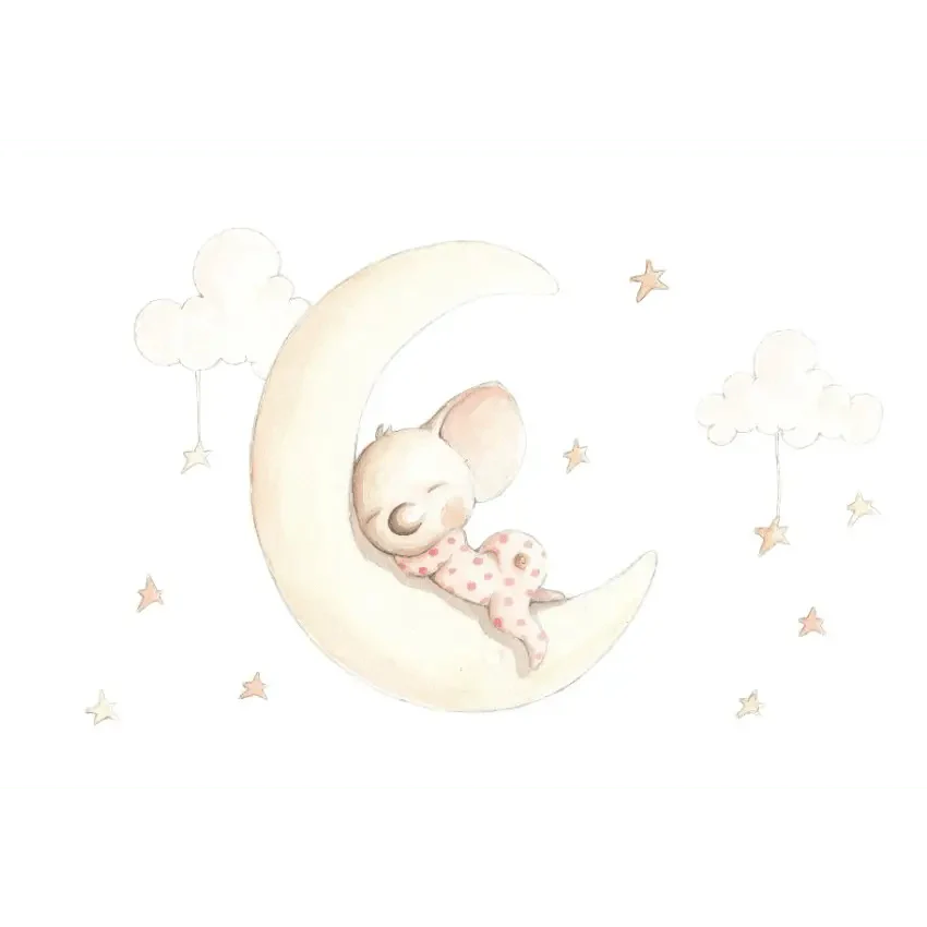 Vinilo de Tela Infantil SUEÑOS EN LA LUNA