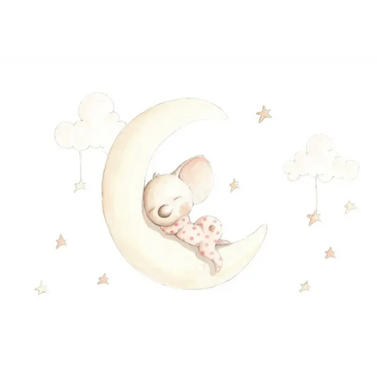 Vinilo de Tela Infantil SUEÑOS EN LA LUNA