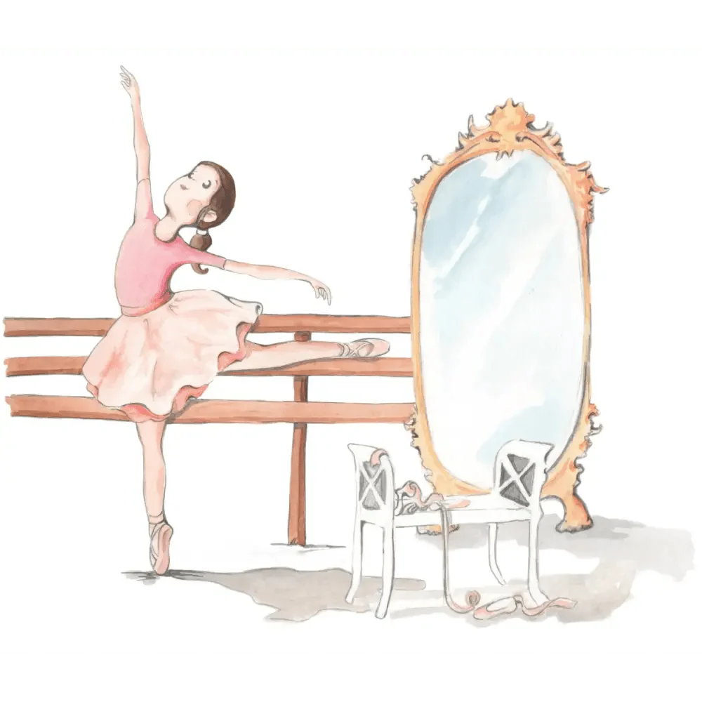 Vinilo Decorativo Infantil Ballet DANZA - SUEÑOS DE CIGUEÑA