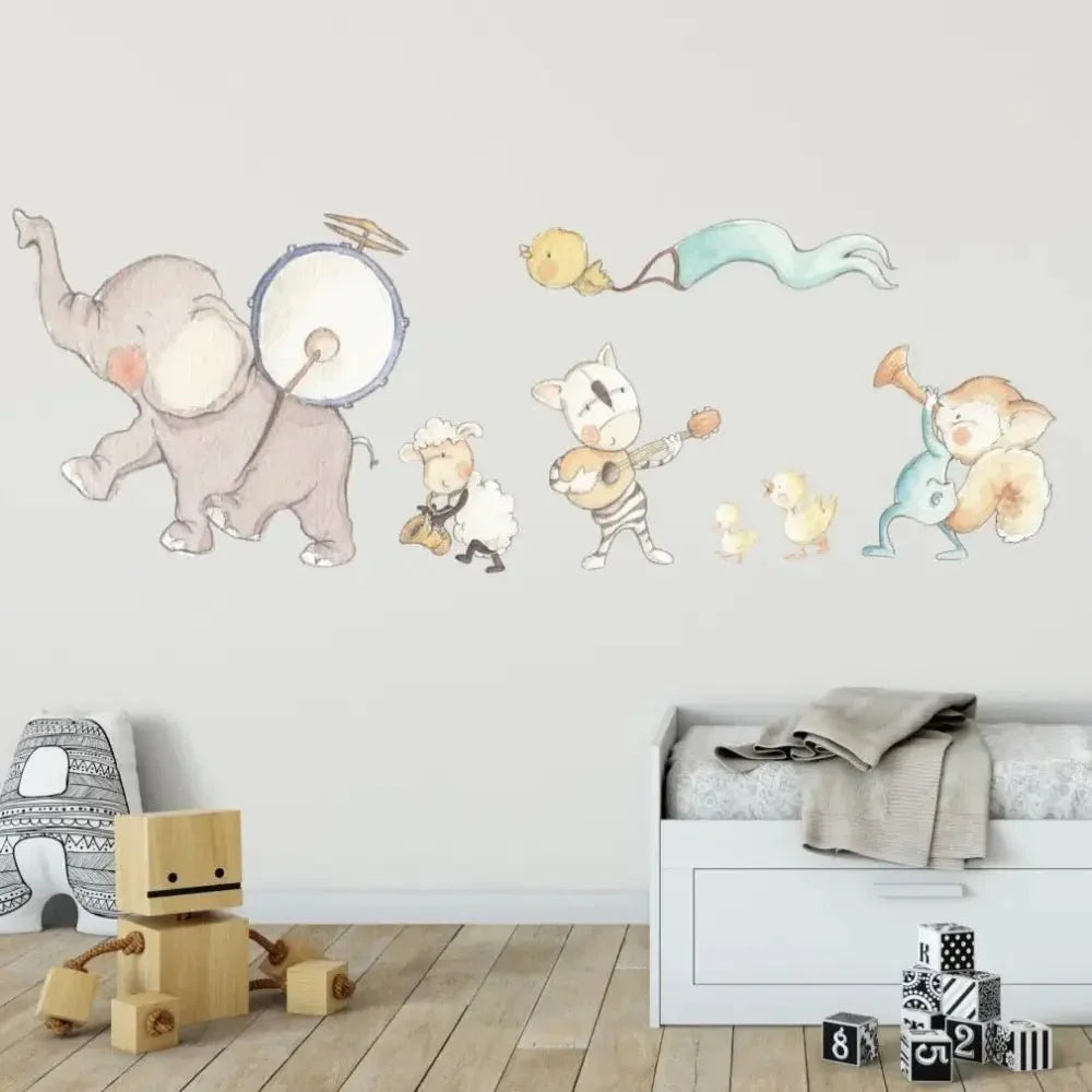 Vinilo Decorativo Infantil Banda de música - SUEÑOS DE CIGUEÑA