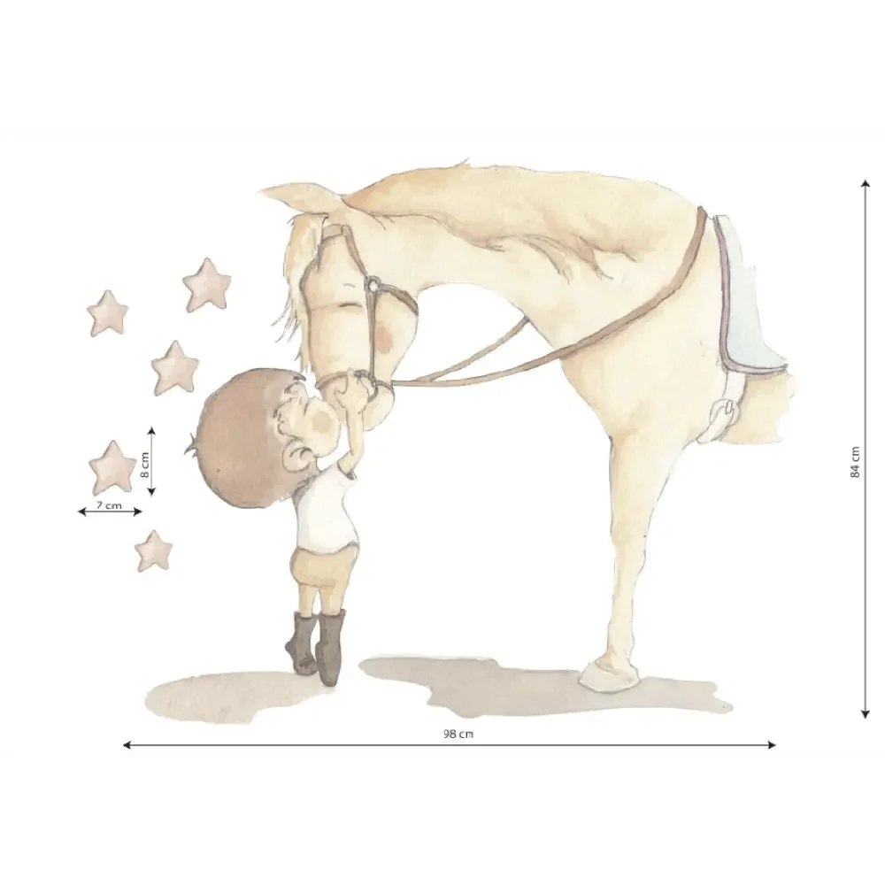 Vinilo Decorativo Infantil Caballos BEST FRIEND BOY - SUEÑOS DE CIGUEÑA