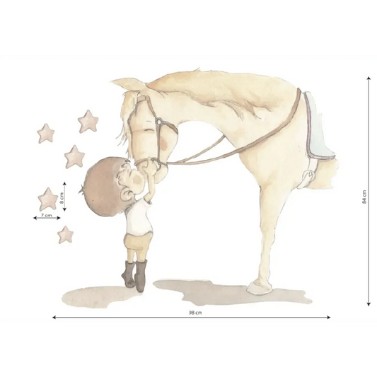 Vinilo Decorativo Infantil Caballos BEST FRIEND BOY - SUEÑOS DE CIGUEÑA