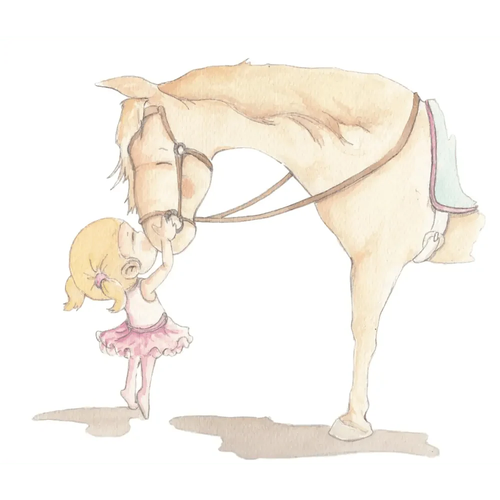 Vinilo Decorativo Infantil Caballos - BEST FRIEND GIRL - SUEÑOS DE CIGUEÑA