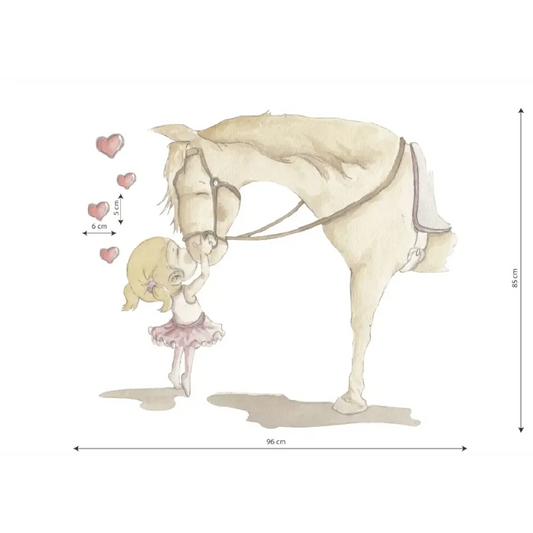 Vinilo Decorativo Infantil Caballos - BEST FRIEND GIRL - SUEÑOS DE CIGUEÑA