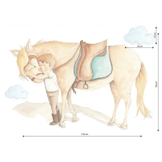 Vinilo Decorativo Infantil Caballos GREAT FRIEND
