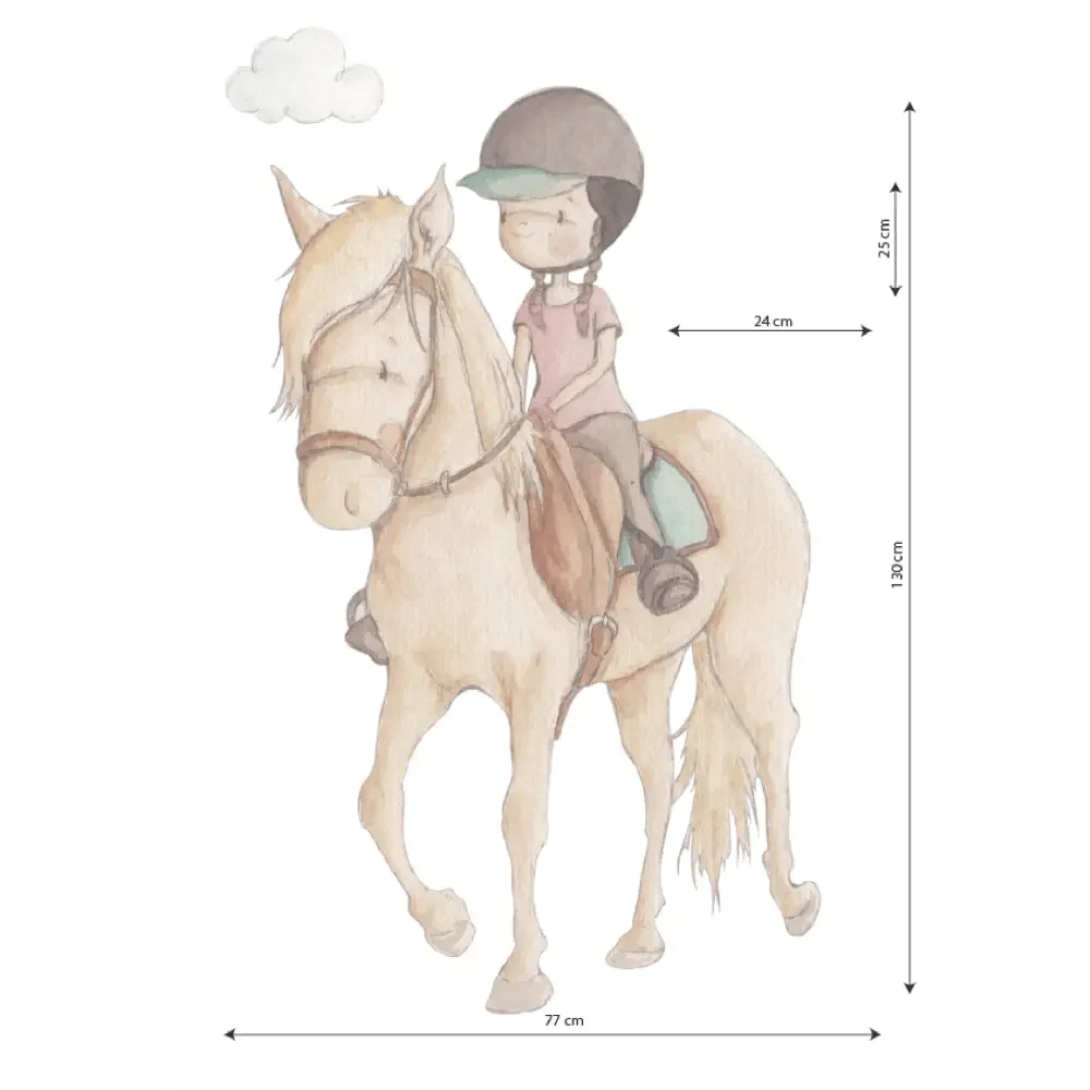 Vinilo Decorativo Infantil Caballos HORSE RIDING