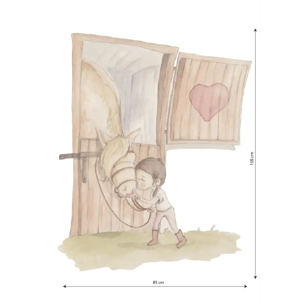 Vinilo Decorativo Infantil Caballos LOVE HORSE GIRL