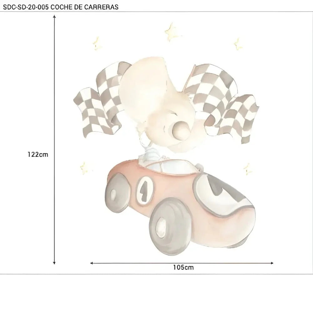 Vinilo Decorativo Infantil COCHE DE CARRERAS