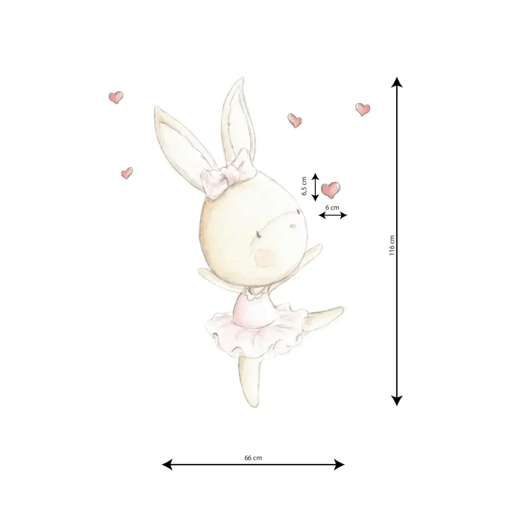 Vinilo Decorativo Infantil DANCE RABBIT 01 - SUEÑOS DE CIGUEÑA