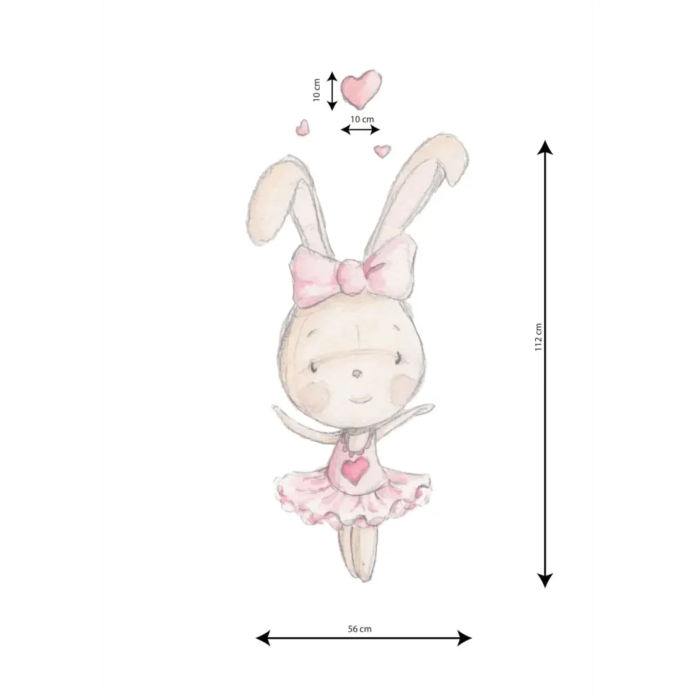 Vinilo Decorativo Infantil DANCE RABBIT 02 - SUEÑOS DE CIGUEÑA