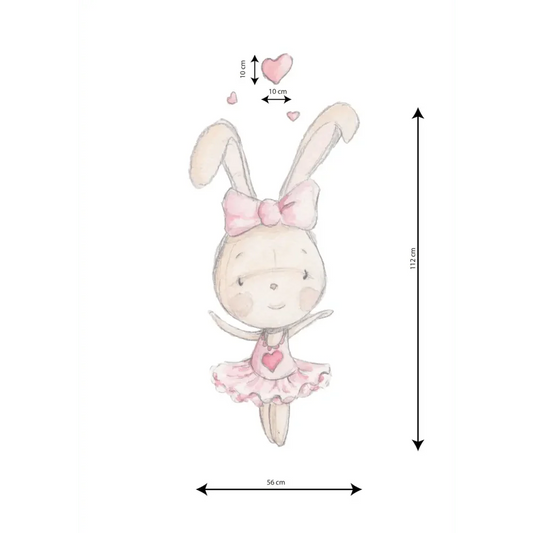 Vinilo Decorativo Infantil DANCE RABBIT 02 - SUEÑOS DE CIGUEÑA