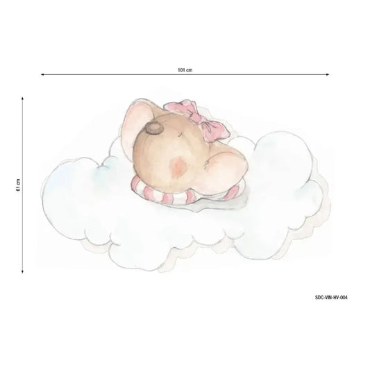 Vinilo Decorativo Infantil DULCES SUEÑOS NIÑA - SUEÑOS DE CIGUEÑA