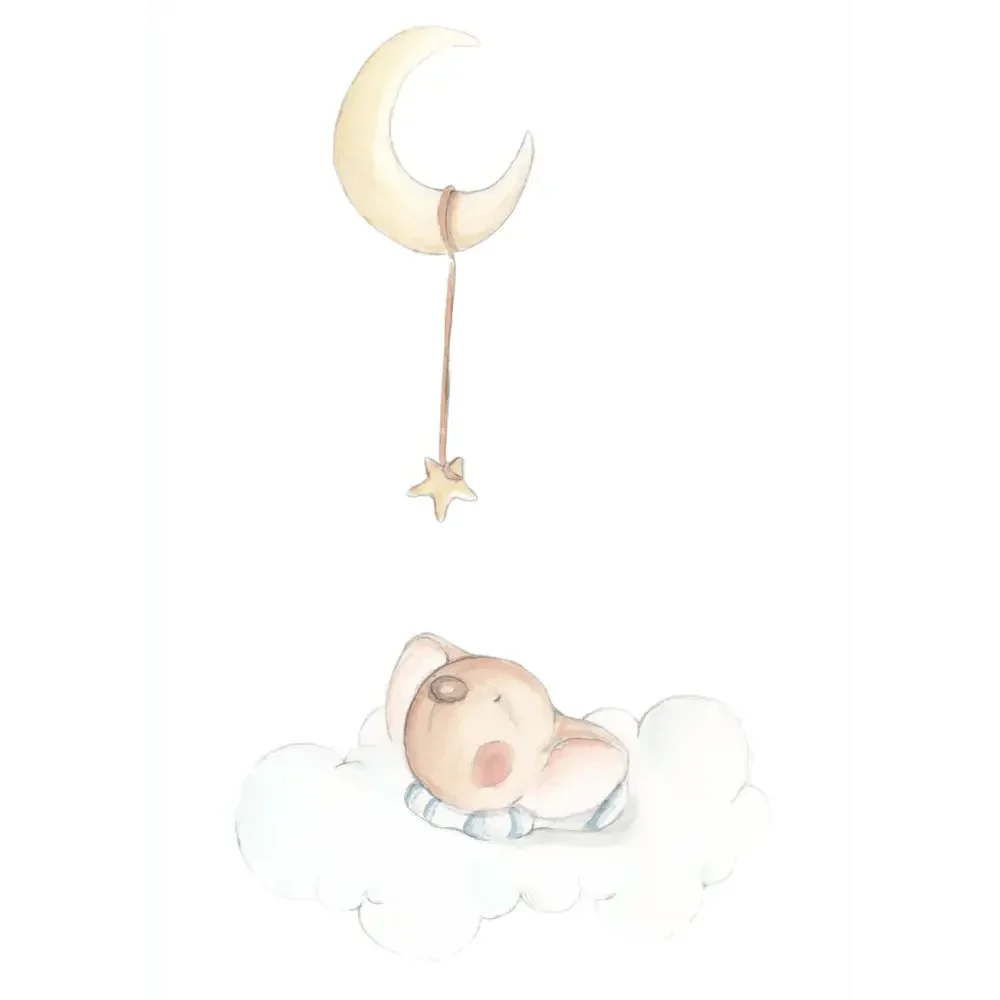 Vinilo Decorativo Infantil DULCES SUEÑOS NIÑO - SUEÑOS DE CIGUEÑA