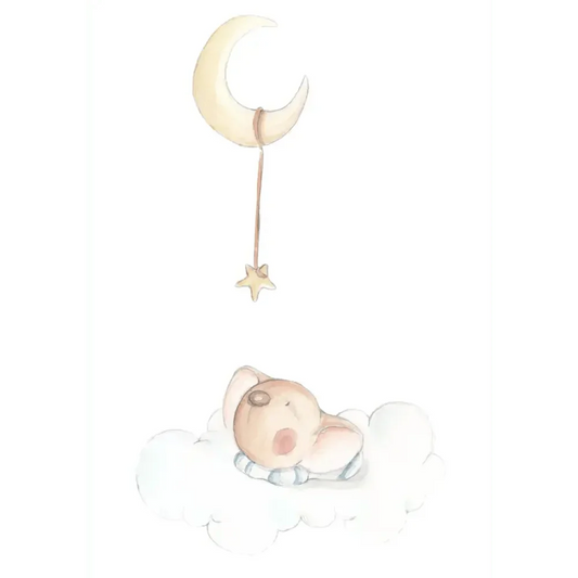 Vinilo Decorativo Infantil DULCES SUEÑOS NIÑO - SUEÑOS DE CIGUEÑA