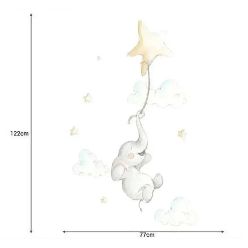 Vinilo Decorativo Infantil ELEFANTITO FELIZ - SUEÑOS DE CIGUEÑA