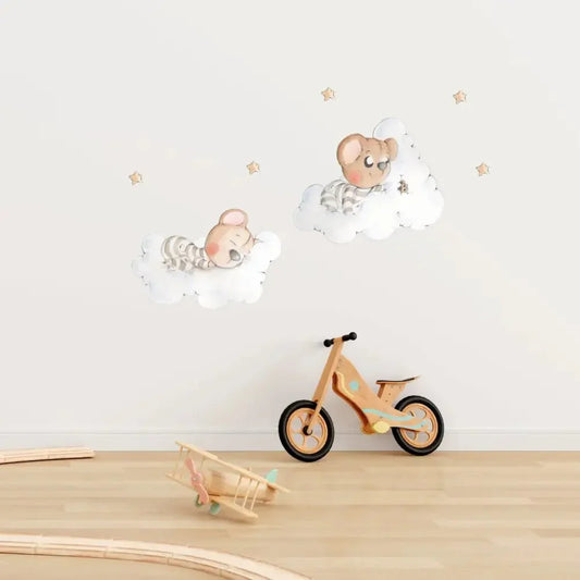 Vinilo Decorativo Infantil ENTRE NUBES - SUEÑOS DE CIGUEÑA