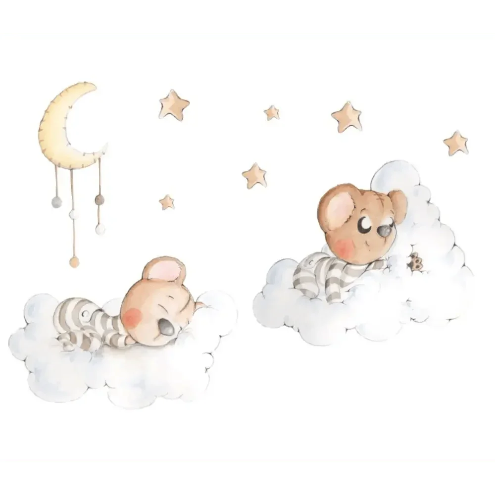 Vinilo Decorativo Infantil ENTRE NUBES - SUEÑOS DE CIGUEÑA