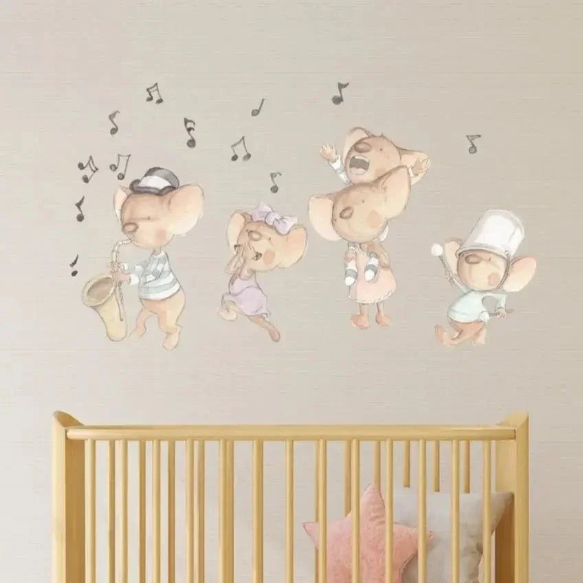 Vinilo Decorativo Infantil FAMILIA DE RATITAS - SUEÑOS DE CIGUEÑA