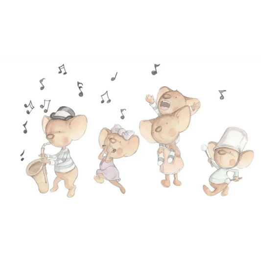 Vinilo Decorativo Infantil FAMILIA DE RATITAS - SUEÑOS DE CIGUEÑA