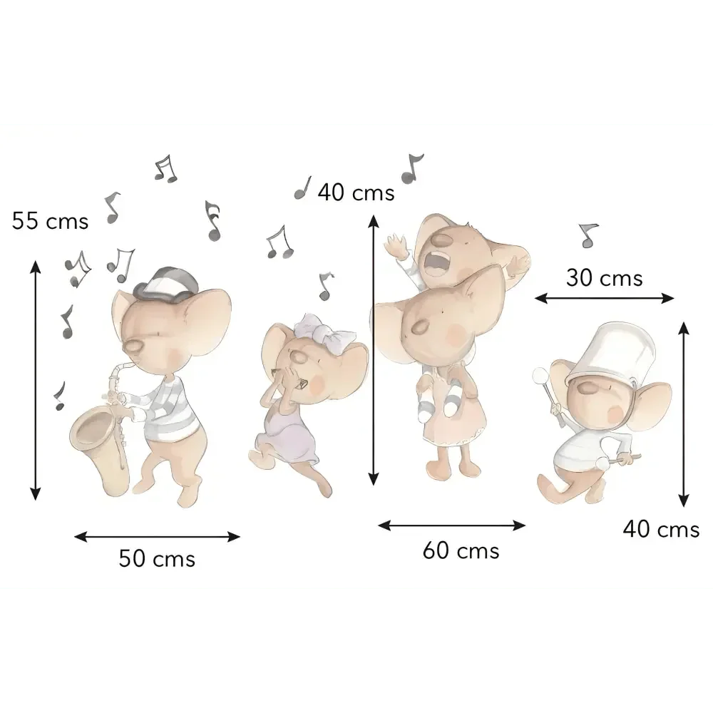 Vinilo Decorativo Infantil FAMILIA DE RATITAS - SUEÑOS DE CIGUEÑA