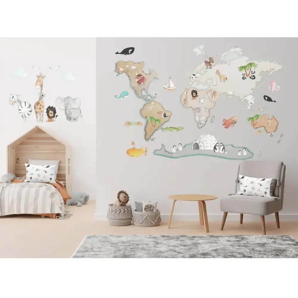 Vinilo Decorativo Infantil MADAGASCAR - SUEÑOS DE CIGUEÑA