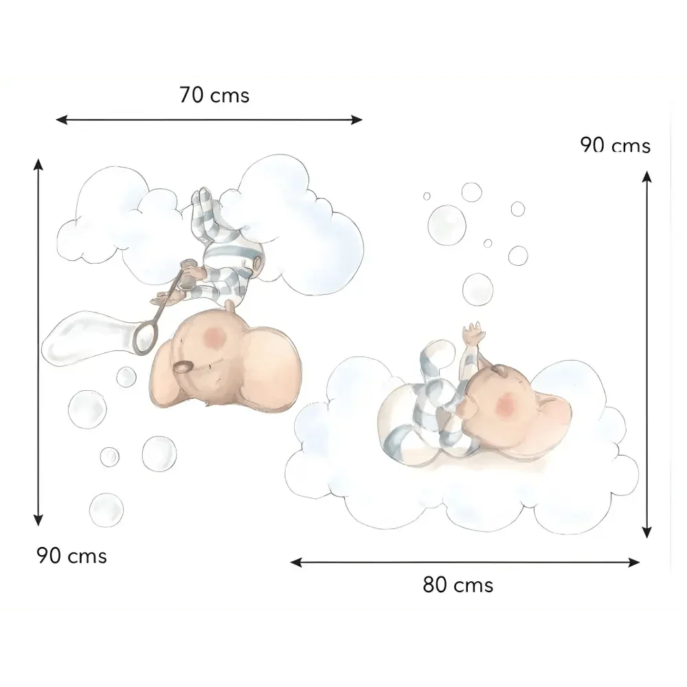 Vinilo Decorativo Infantil MIS POMPITAS DE JABON