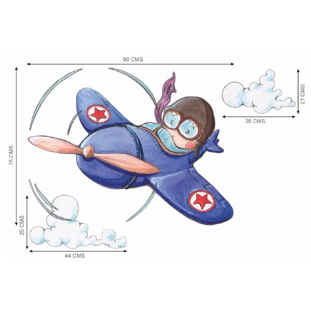 Vinilo Decorativo Infantil NIKKO EL AVIADOR - SUEÑOS DE CIGUEÑA