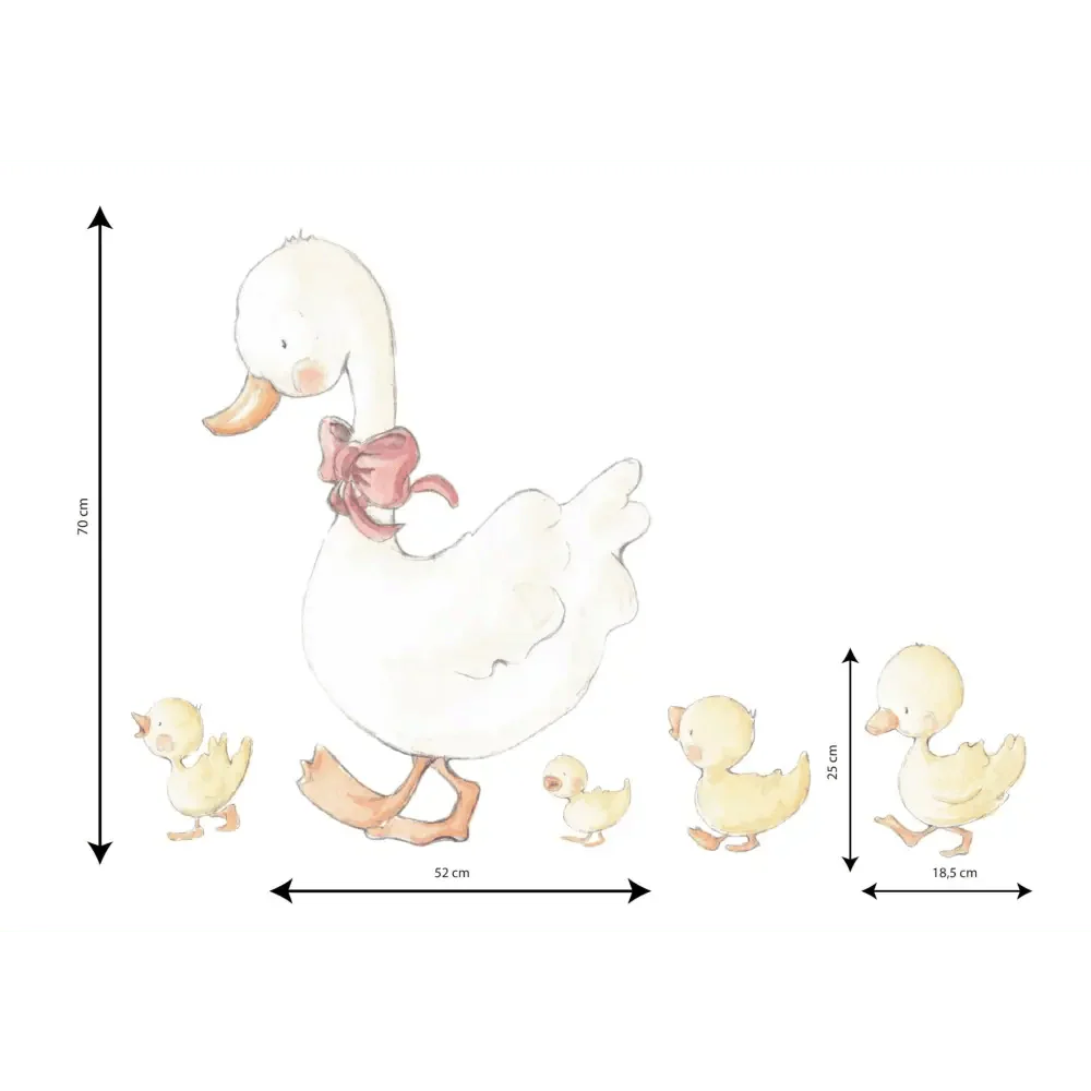 Vinilo Decorativo Infantil patitos MAMA DUCK