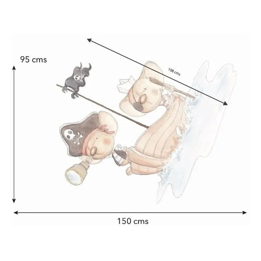 Vinilo Decorativo Infantil PIRATAS