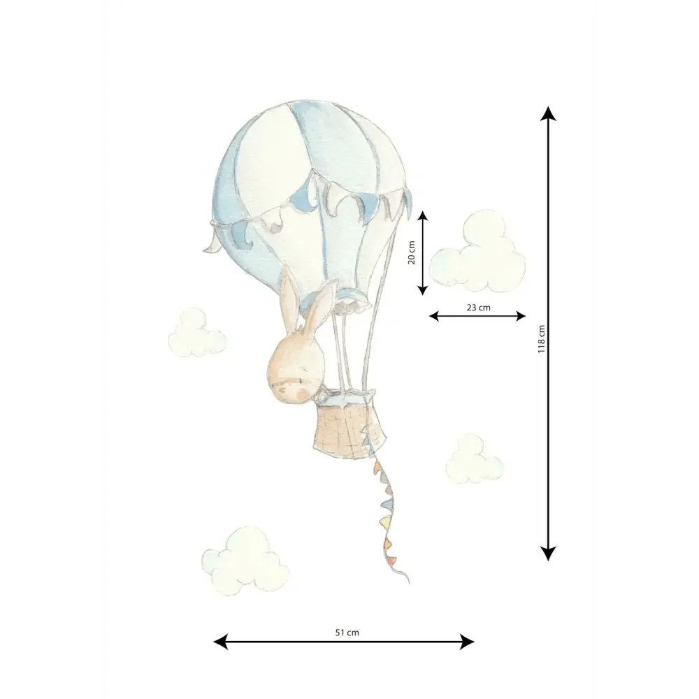 Vinilo Decorativo Infantil RABBIT IN BALLOON