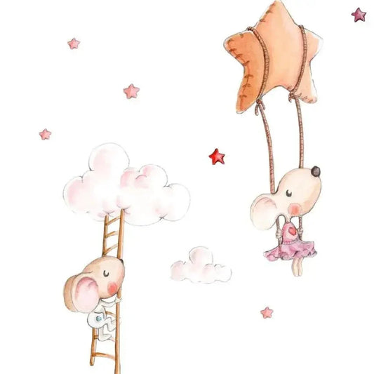 Vinilo Decorativo Infantil SUBIENDO A LAS NUBES