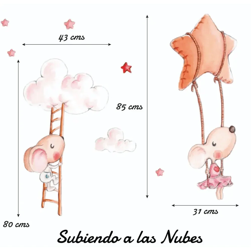 Vinilo Decorativo Infantil SUBIENDO A LAS NUBES
