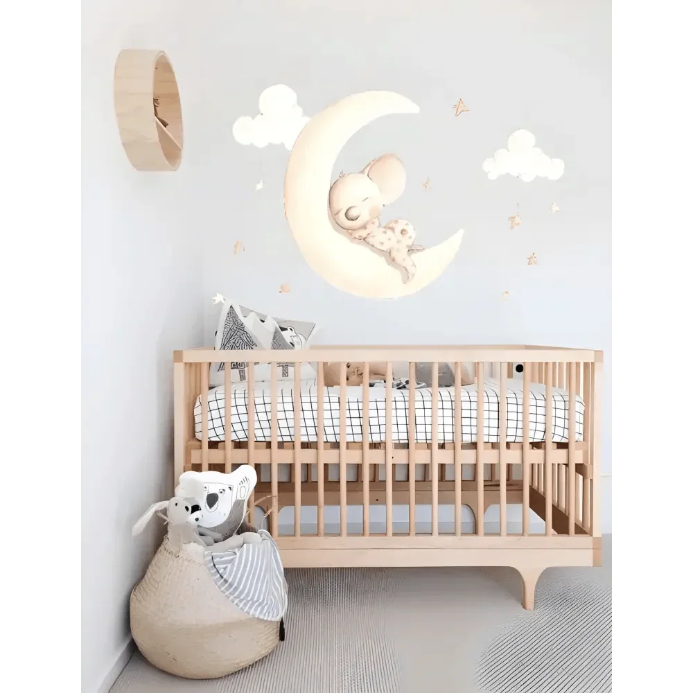 Vinilo Decorativo Infantil SUEÑOS EN LA LUNA - SUEÑOS DE CIGUEÑA