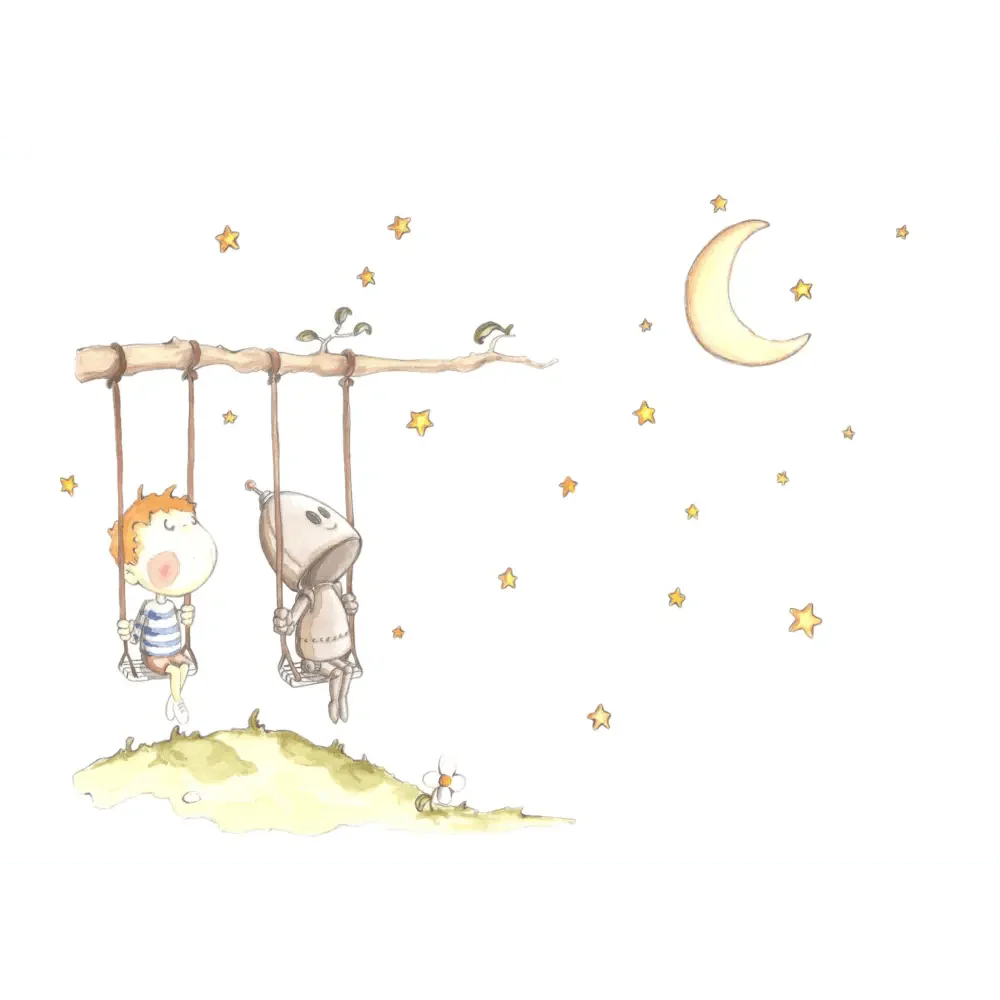 Vinilo Decorativo Infantil UN COLUMPIO, UN MUNDO