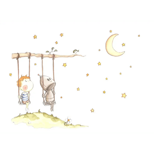 Vinilo Decorativo Infantil UN COLUMPIO, UN MUNDO