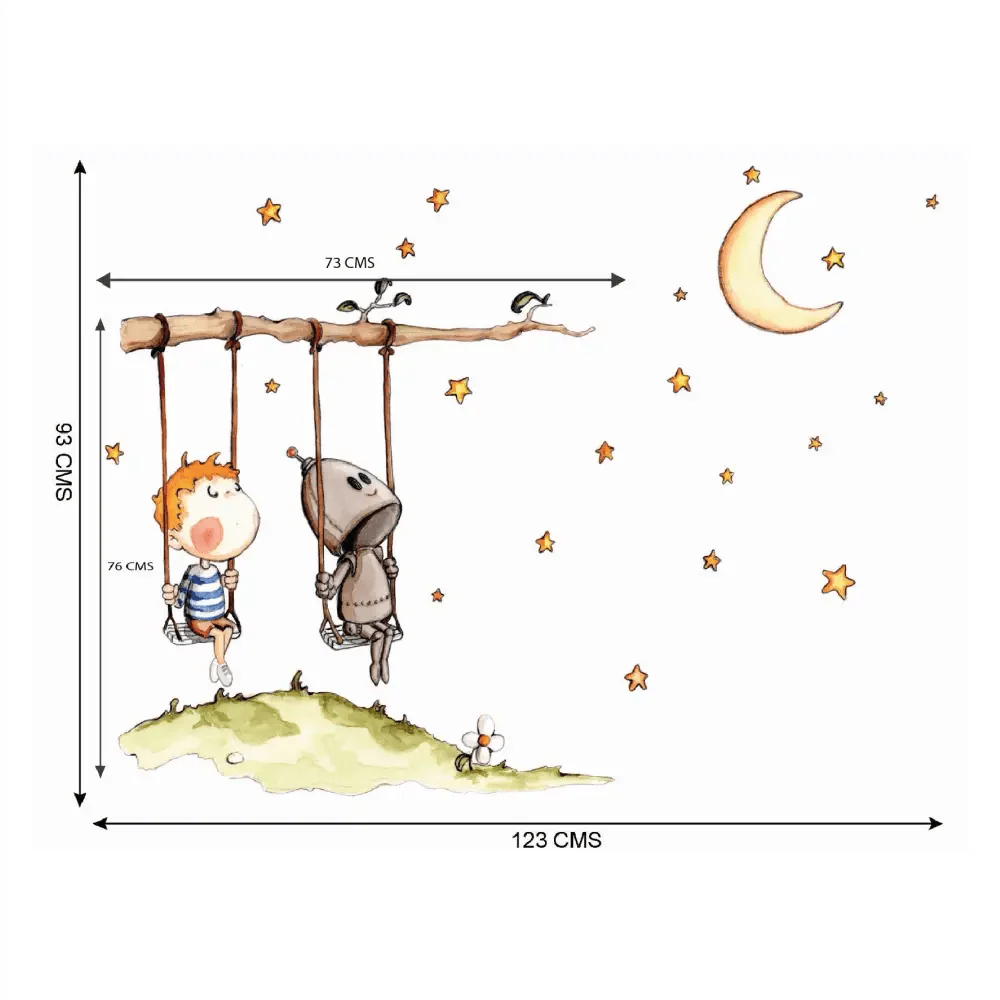 Vinilo Decorativo Infantil UN COLUMPIO, UN MUNDO