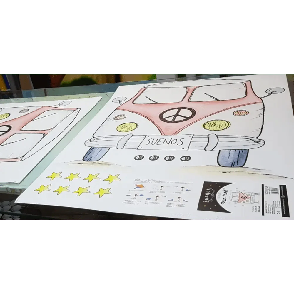 Vinilo Decorativo VAN Roja 95x95cm