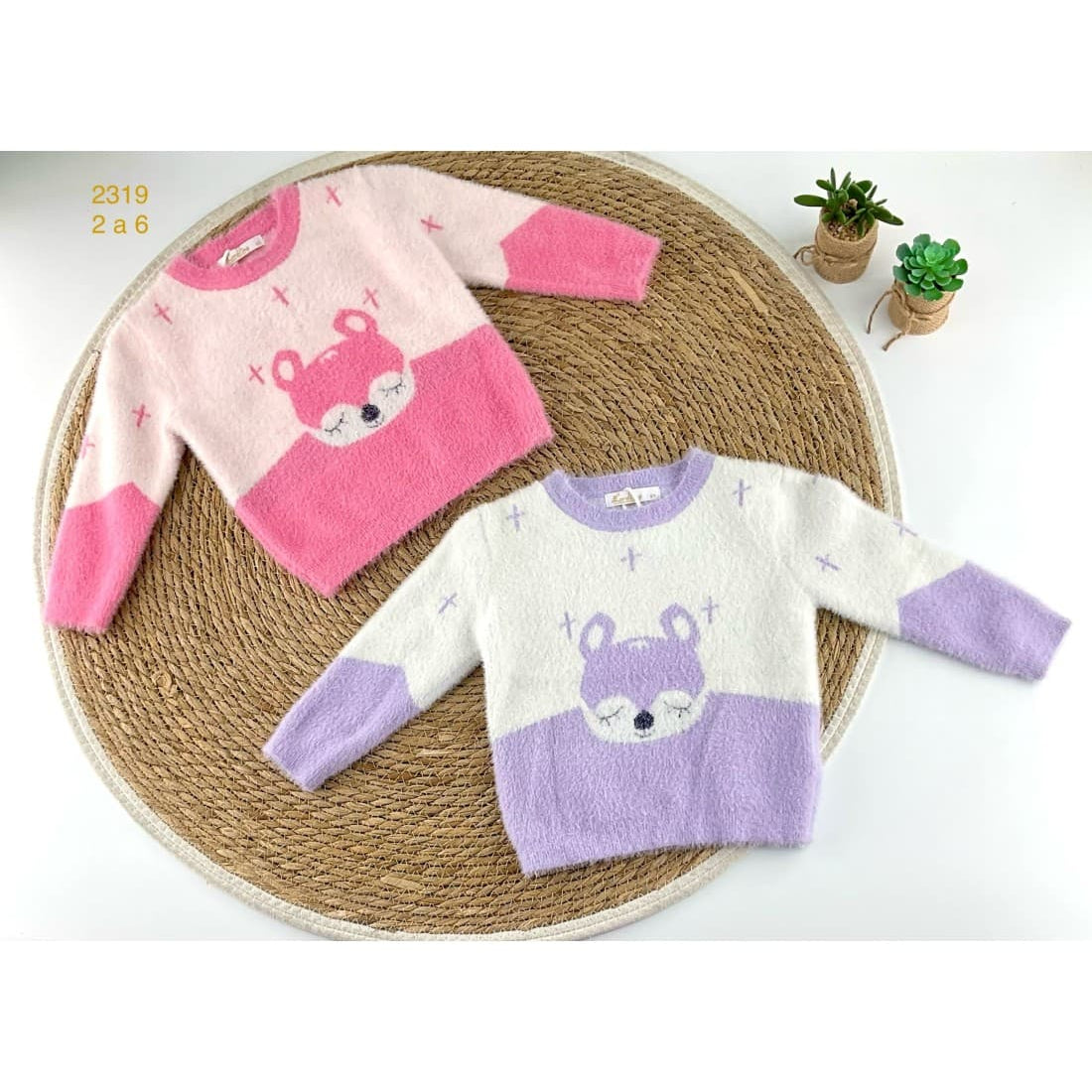 Suéter infantil niña 522102319 Jersey suave con diseño animal