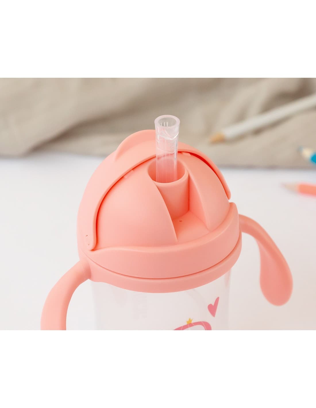 Taza de Aprendizaje KioKids 300 ml rosa 521105400 Anticólicos, con pajita y asas desmontables (Copia)