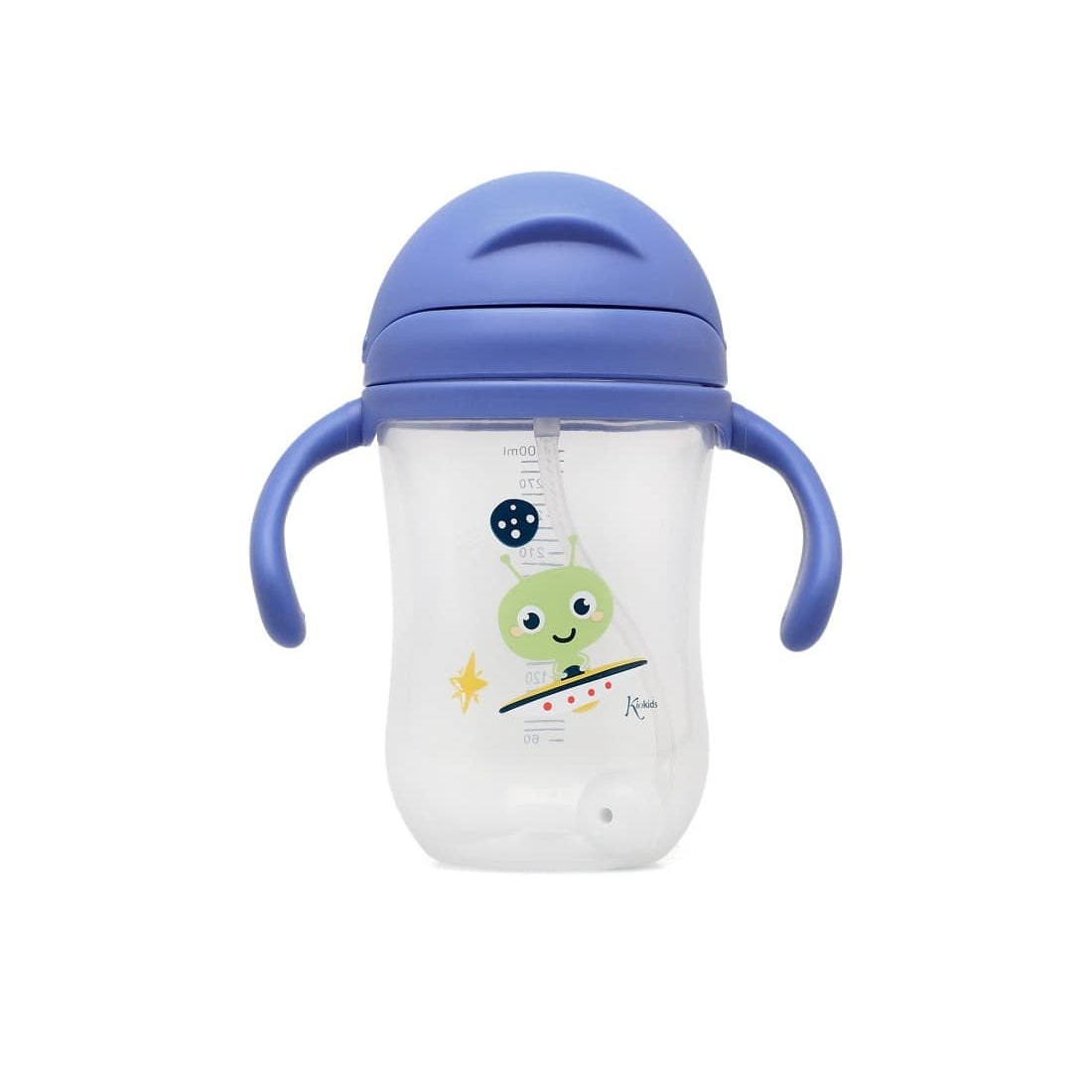 Taza de Aprendizaje KioKids 300 ml azul 521105401 Anticólicos, con pajita y asas desmontables