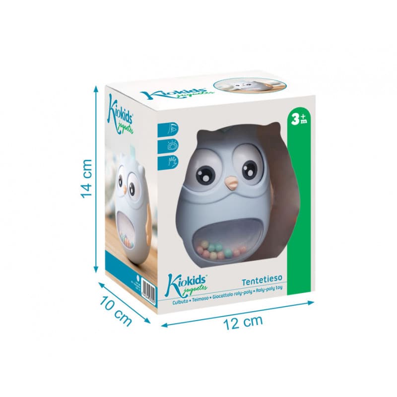 Tentetieso Búho Azul 15×11 cm – Kiokids 211103029