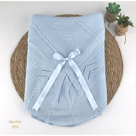 Toquilla de bebé lana ALMA PETIT celeste 421103155