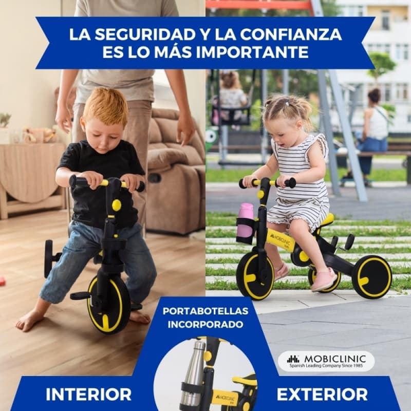 Triciclo amarillo evolutivo 5 en 1 Chase Mobiclinic – Crece con tu hijo MM-00210/09-RS