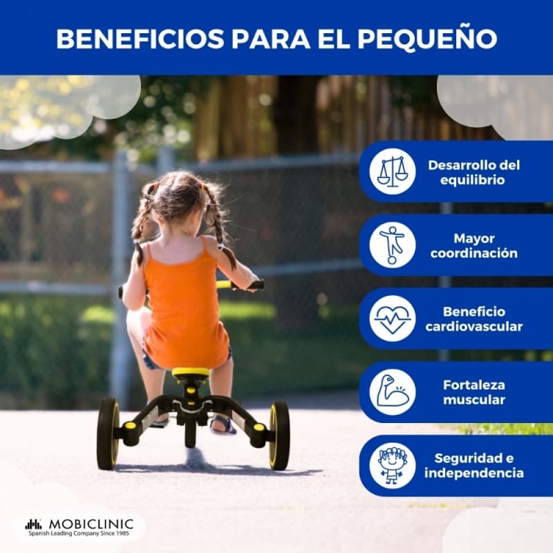 Triciclo amarillo evolutivo 5 en 1 Chase Mobiclinic – Crece con tu hijo MM-00210/09-RS