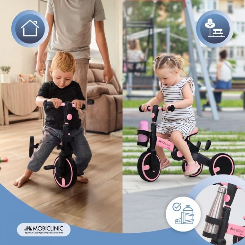 Triciclo rosa evolutivo 5 en 1 Chase Mobiclinic – Crece con tu hijo MM-00210/09-RS