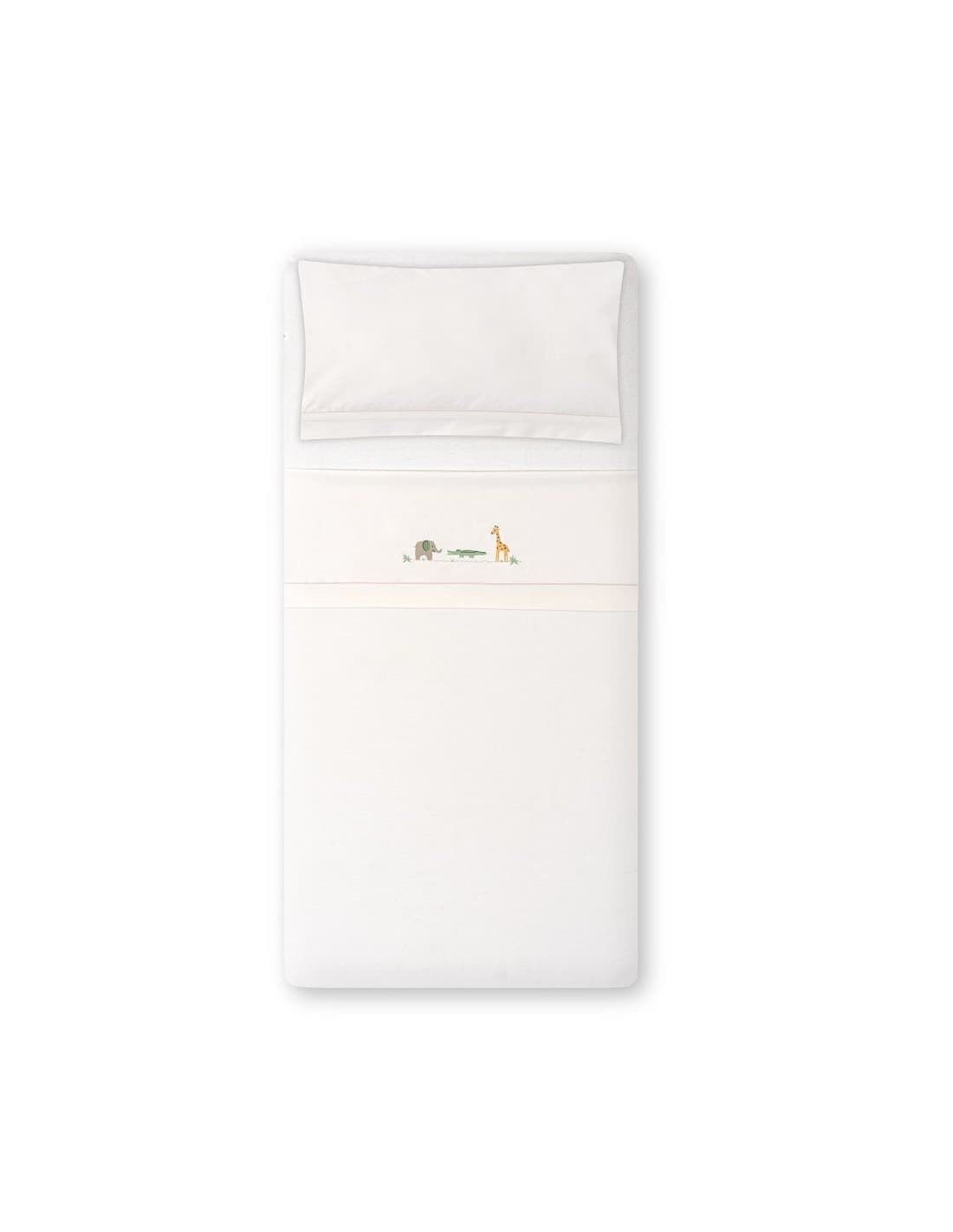 Tríptico de cuna bebé bordado sabana INTERBABY 621003346 – Juego de sábanas elegante y suave